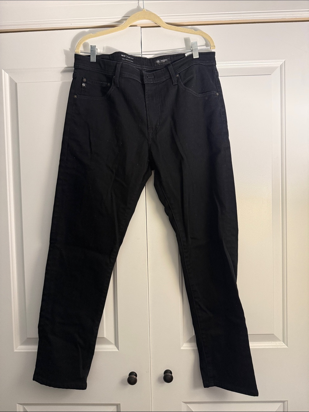 Ag Adriano Goldschmied Men's Black Straight Jeans